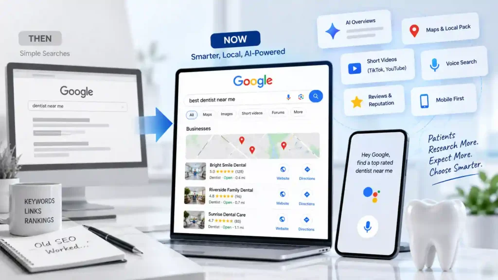 The image show the old search and new search. now everything change 