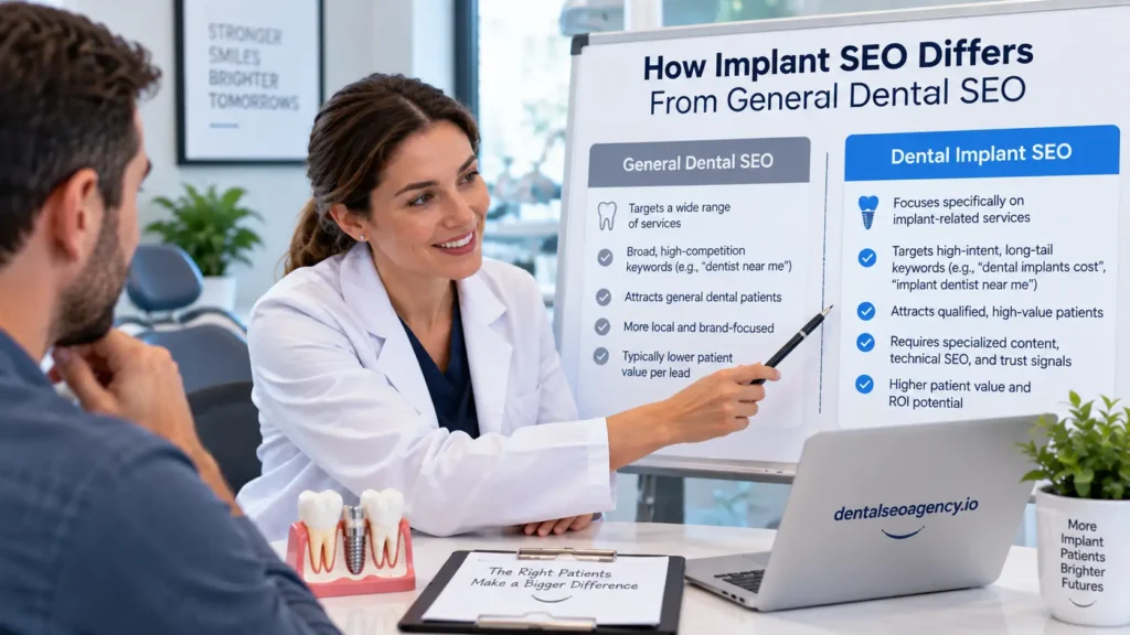 How implant seo differs from general dental seo